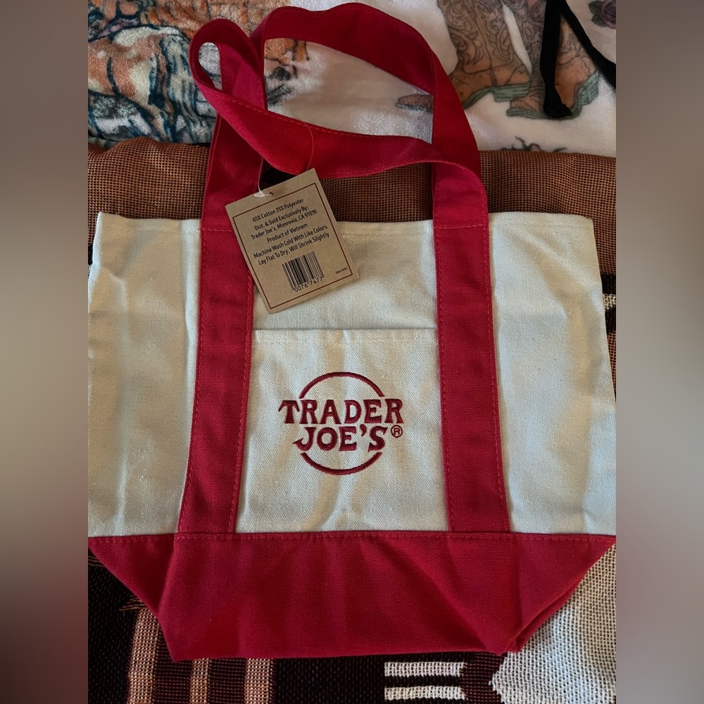 BRAND NEW Trader Joe’s mini canvas tote